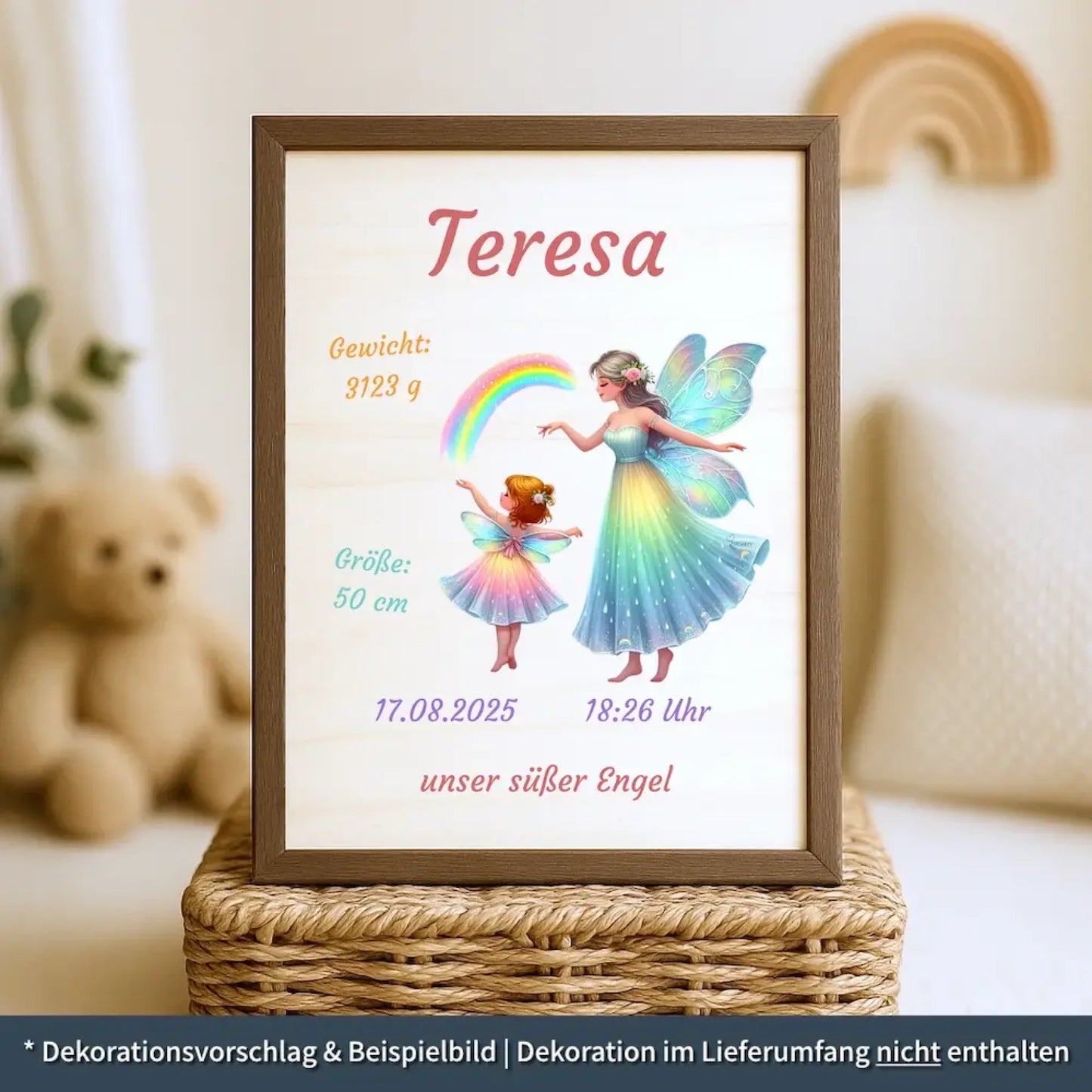 personalisierte Geburtstafel Holz Geburtsgeschenk