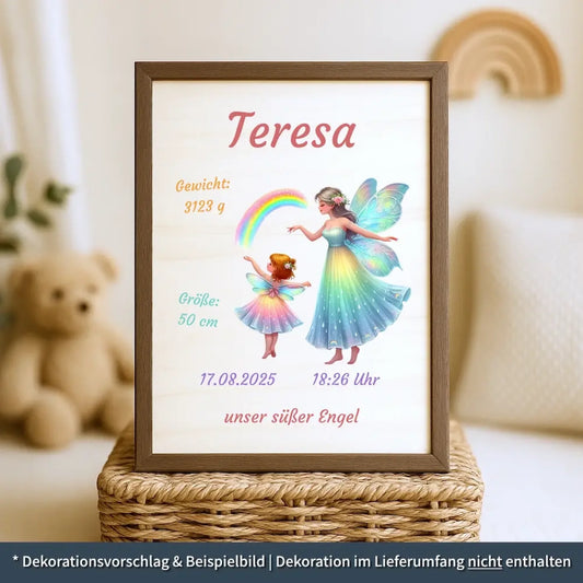 personalisierte Geburtstafel Holz Geburtsgeschenk