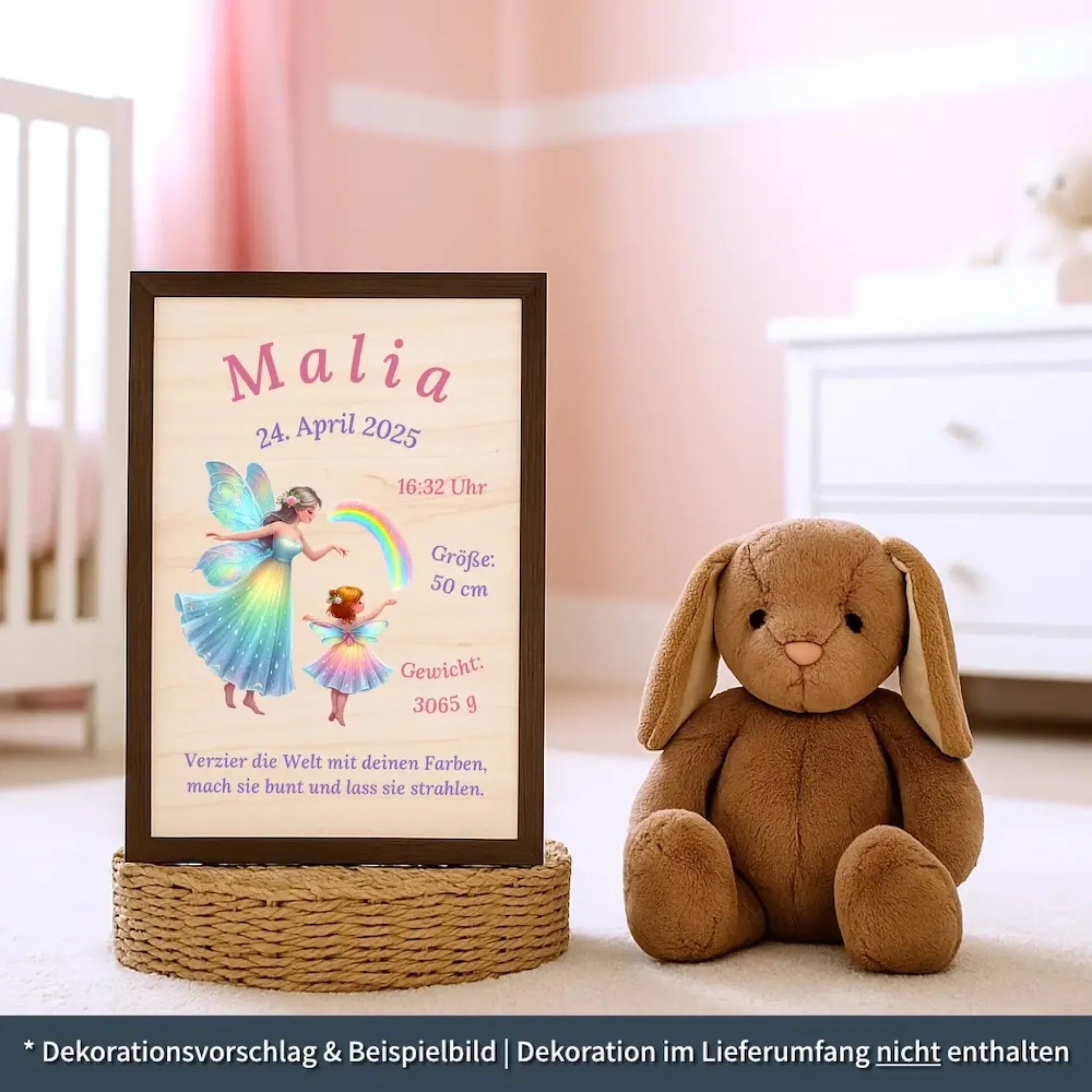 personalisierte Geburtstafel Holz Geburtsgeschenk