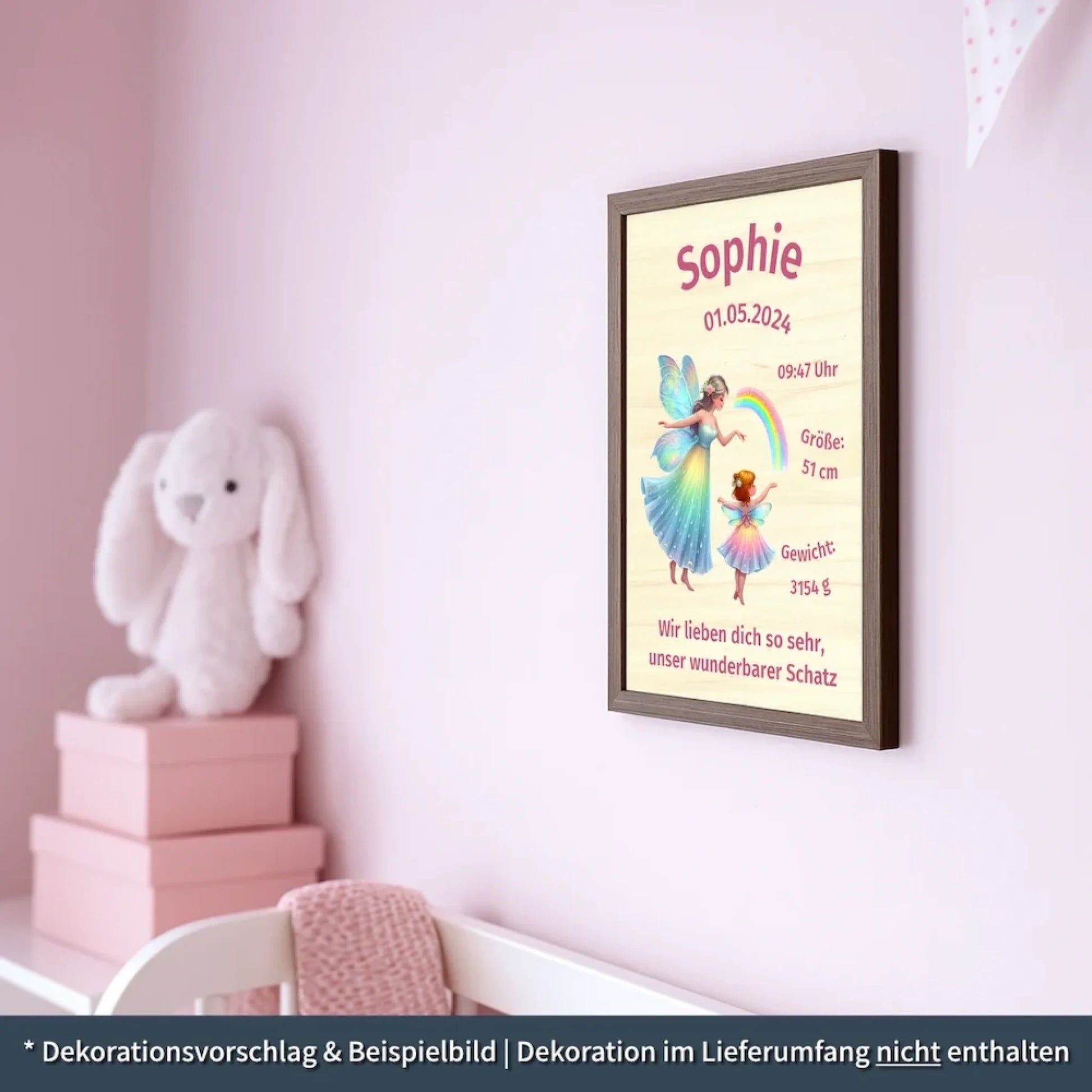 personalisierte Geburtstafel Holz Geburtsgeschenk