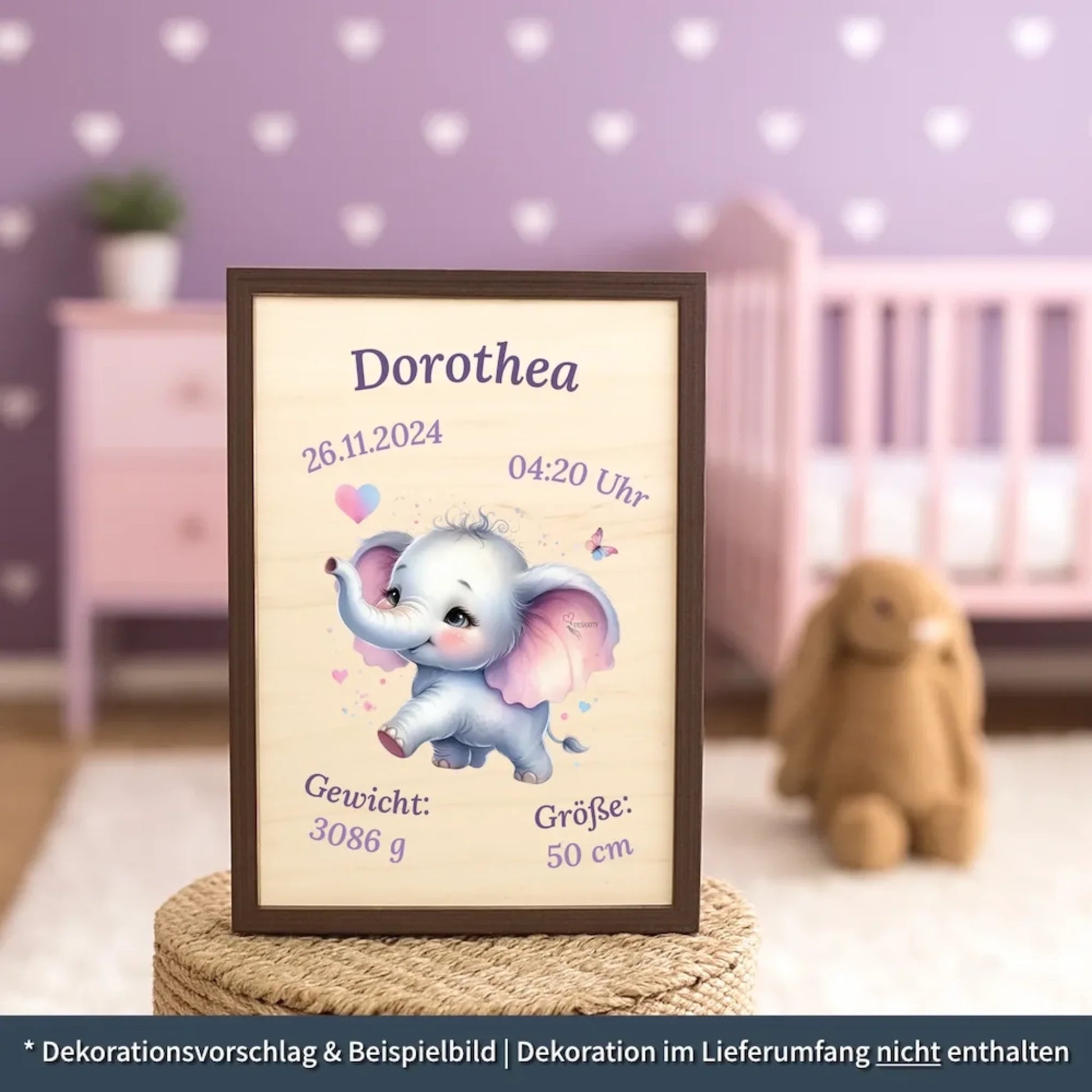 personalisierte Geburtstafel Holz Geburtsgeschenk