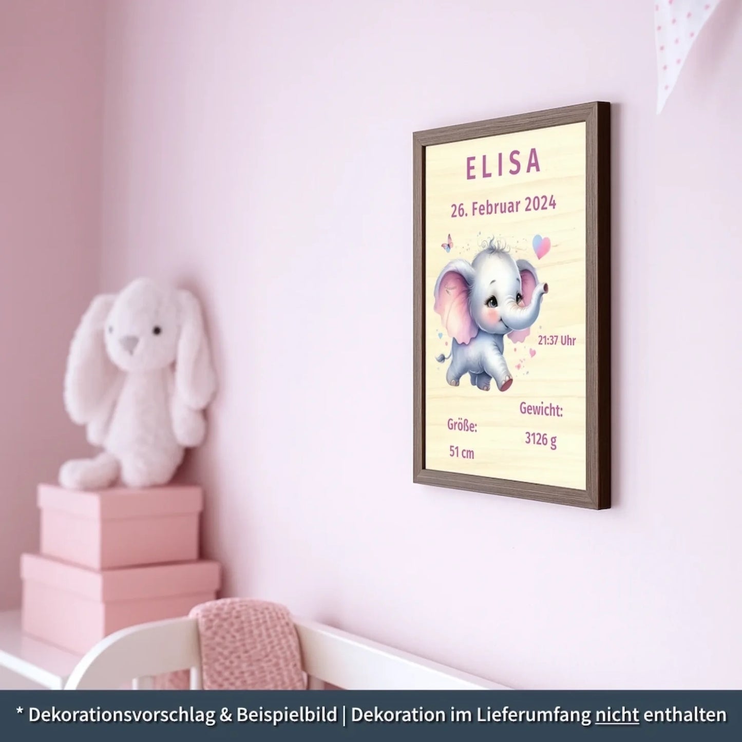 personalisierte Geburtstafel Holz Geburtsgeschenk