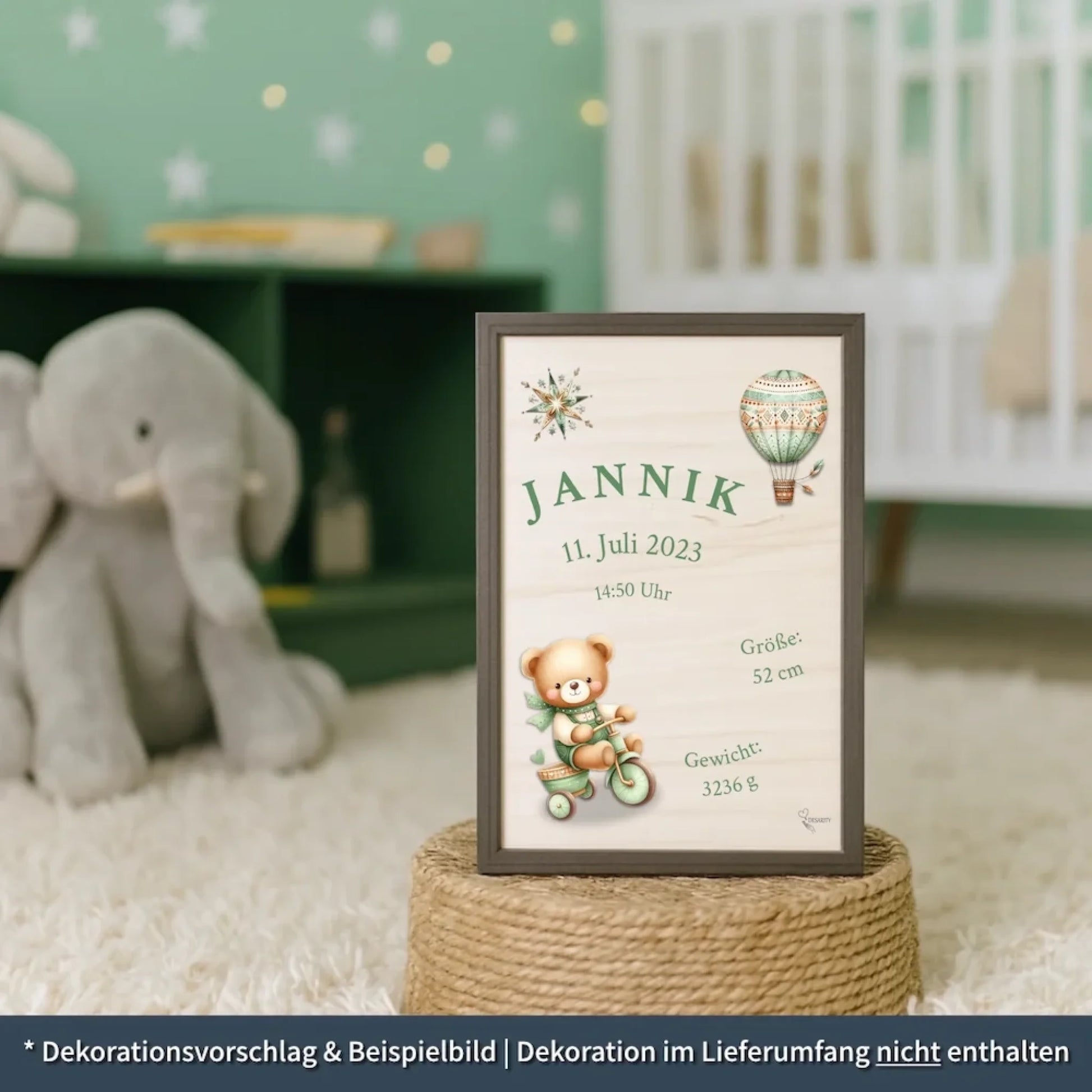 personalisierte Geburtstafel Holz Geburtsgeschenk