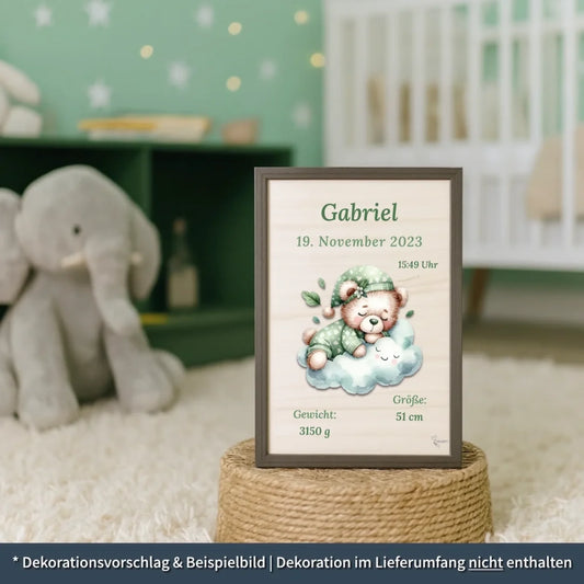 personalisierte Geburtstafel Holz Geburtsgeschenk