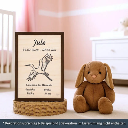 personalisierte Geburtstafel Holz Geburtsgeschenk