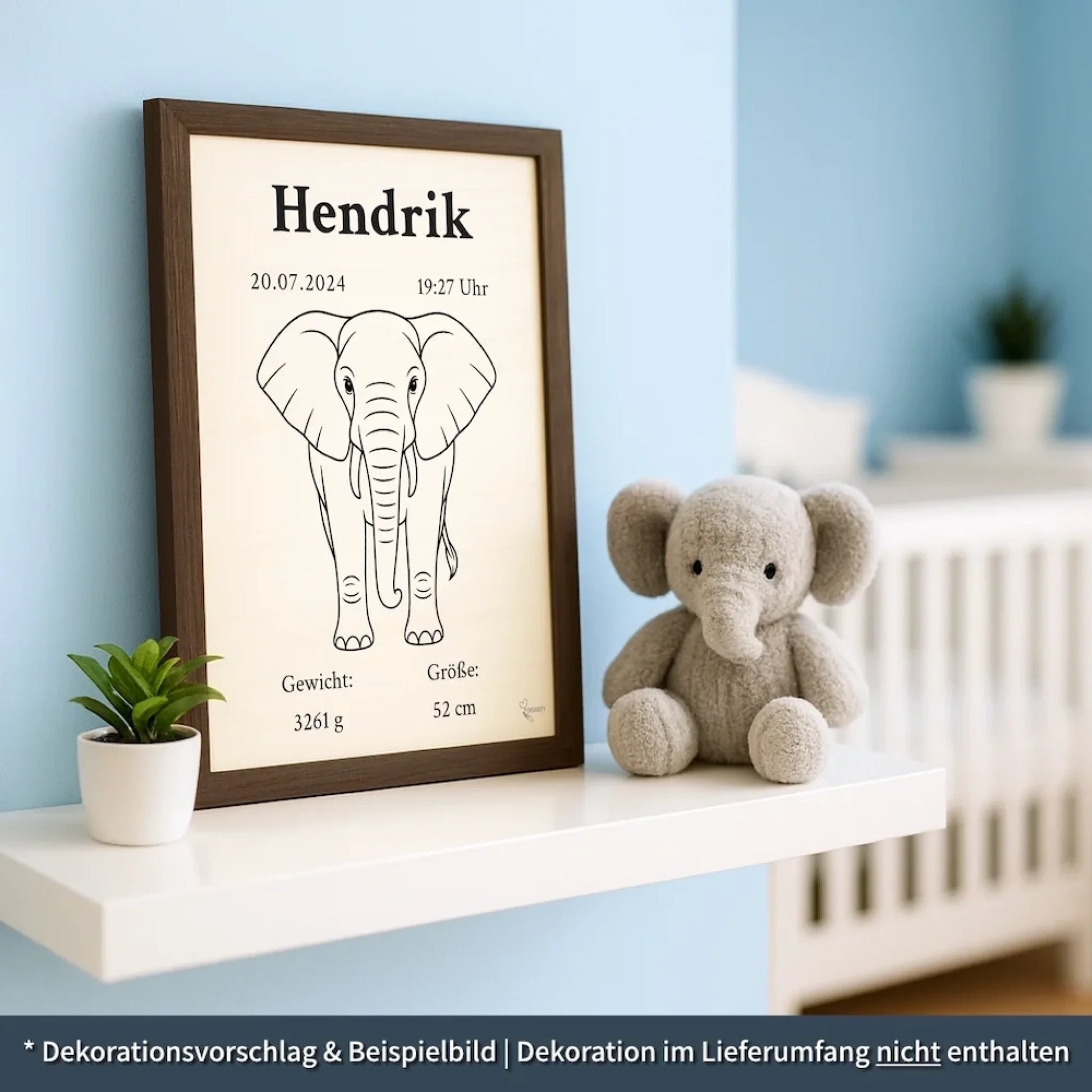 personalisierte Geburtstafel Holz Geburtsgeschenk