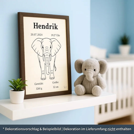 personalisierte Geburtstafel Holz Geburtsgeschenk