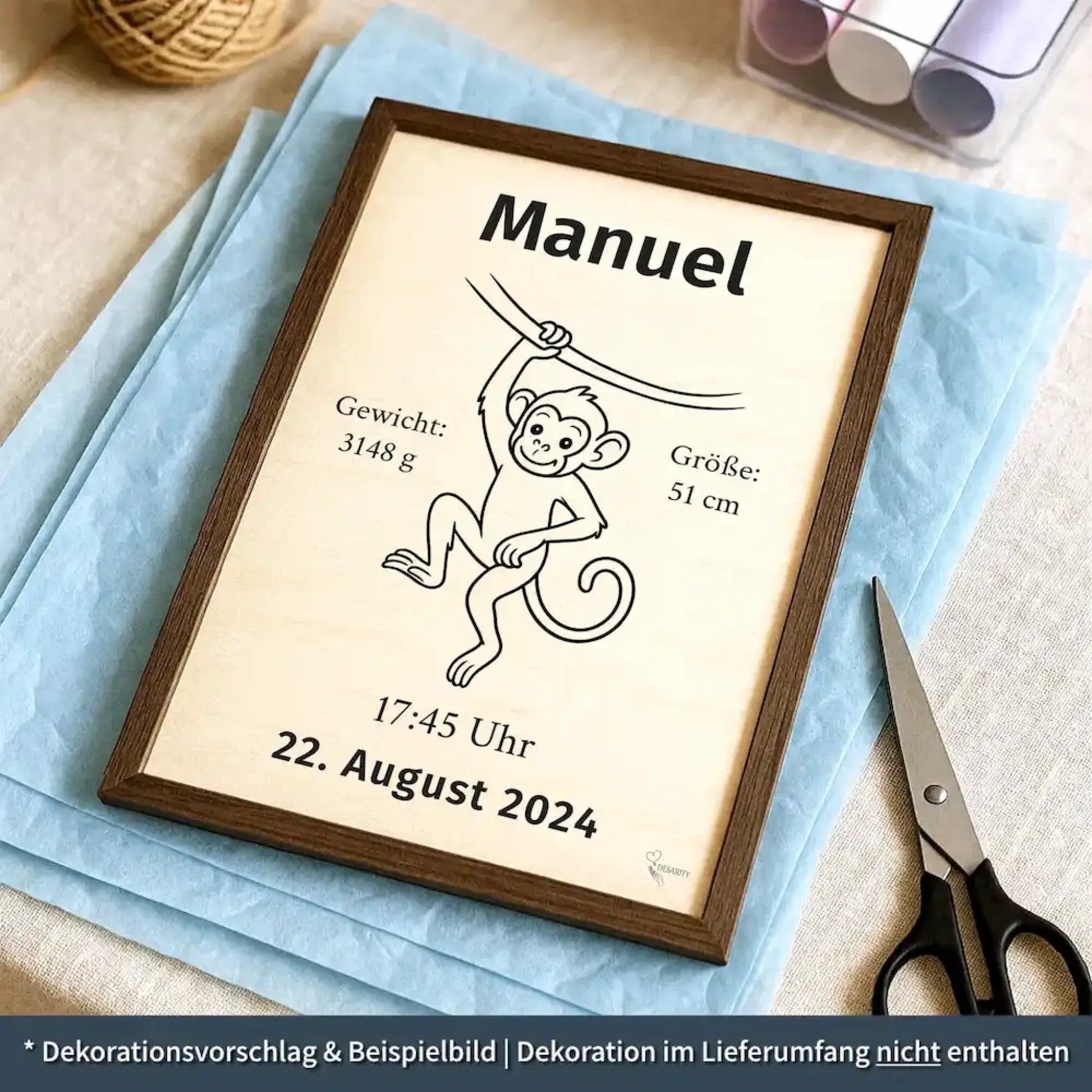 personalisierte Geburtstafel Holz Geburtsgeschenk