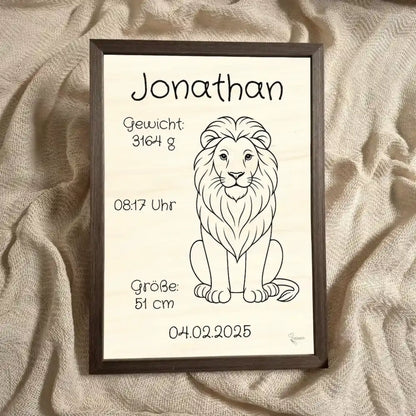 personalisierte Geburtstafel Holz