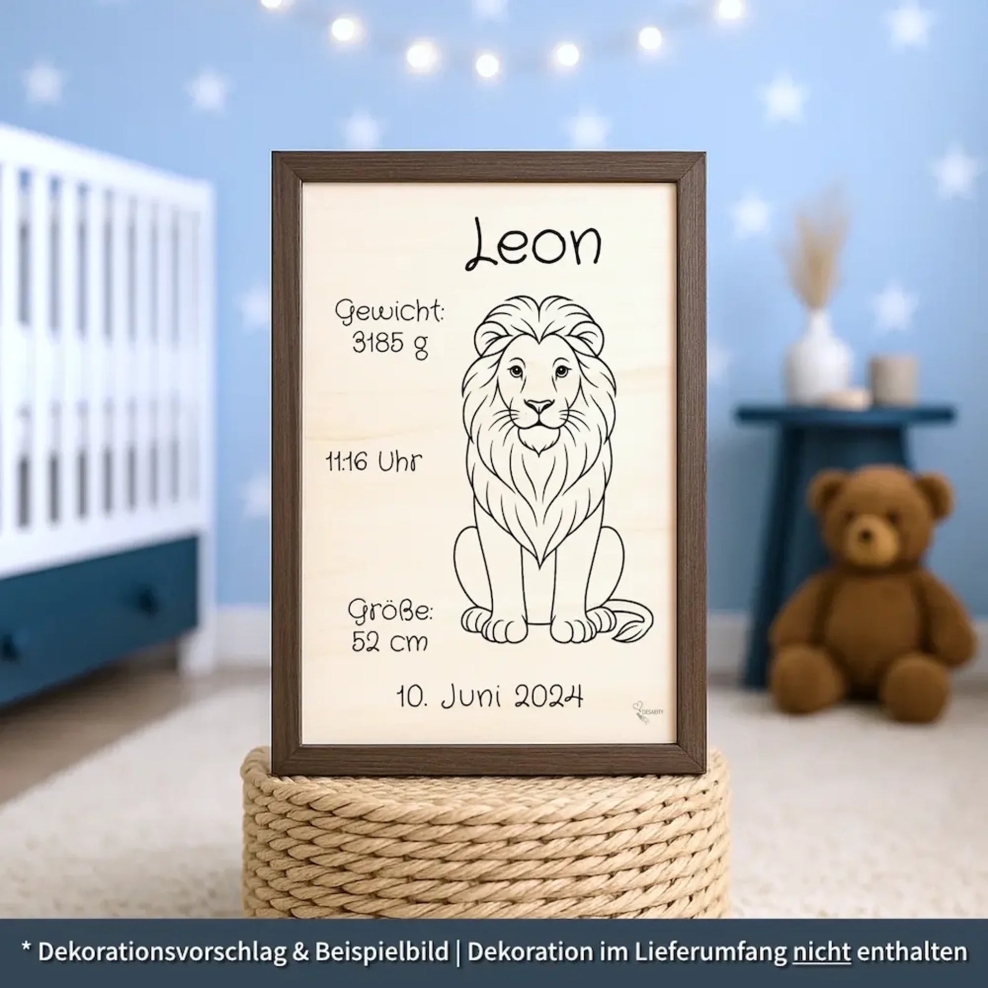 personalisierte Geburtstafel Holz Geburtsgeschenk