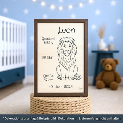 personalisierte Geburtstafel Holz Geburtsgeschenk