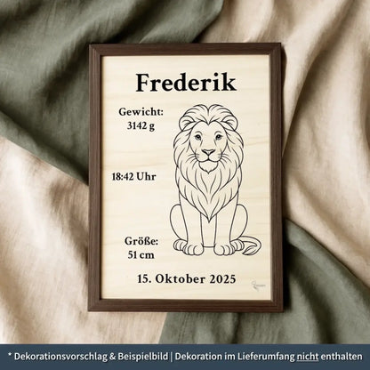 personalisierte Geburtstafel Holz Geburtsgeschenk