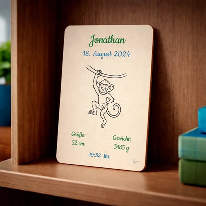 Geburtstafel aus Holz - Geschenk zur Geburt
