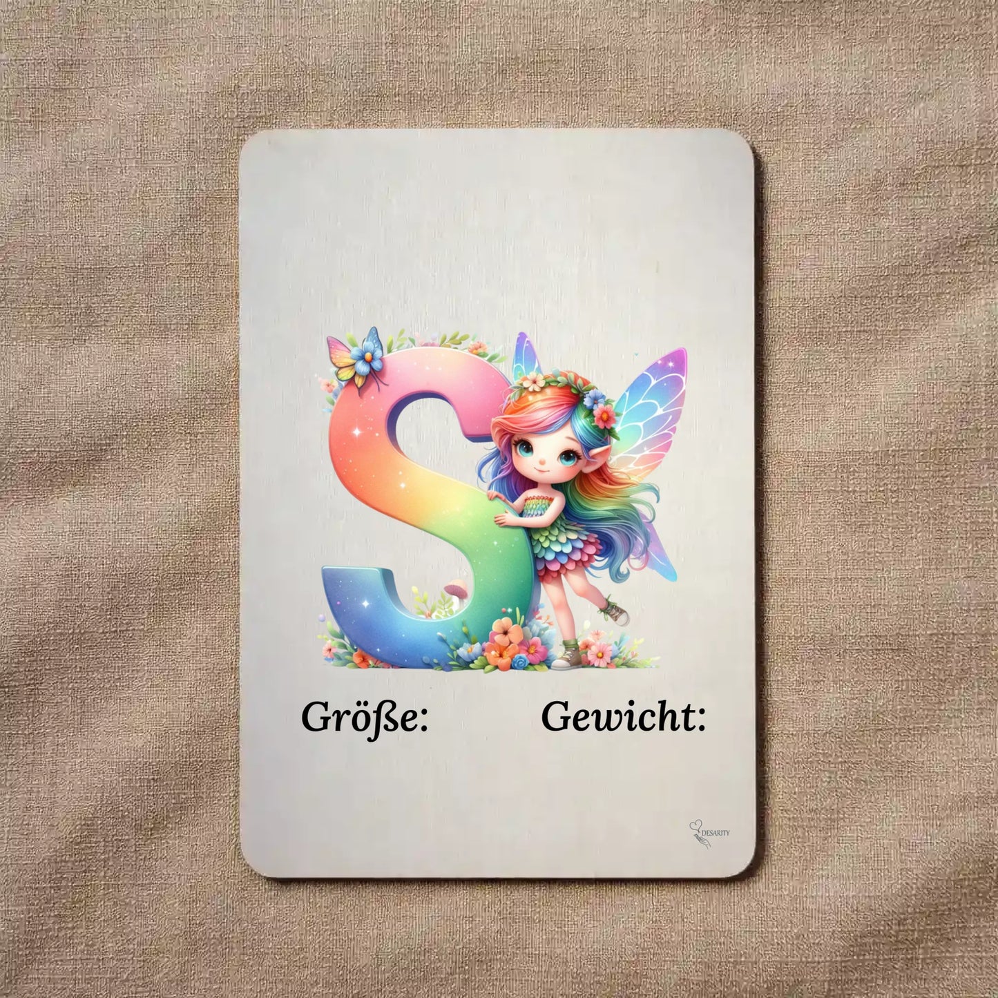 Geburtstafel aus Holz - Geschenk zur Geburt