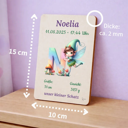 Geburtstafel aus Holz - Geschenk zur Geburt