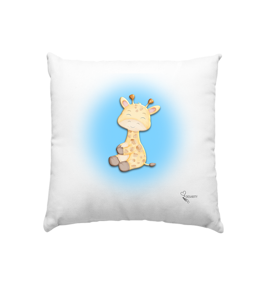 Zierkissen - Sitzende Giraffe Blau (40x40cm)