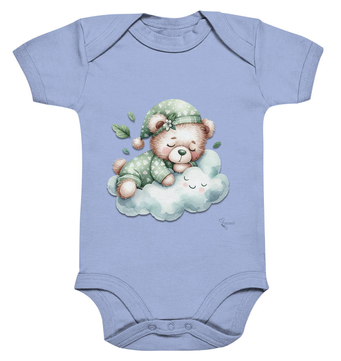 Bio Baumwoll Baby Bodysuite - schlafender Wald-Teddybär