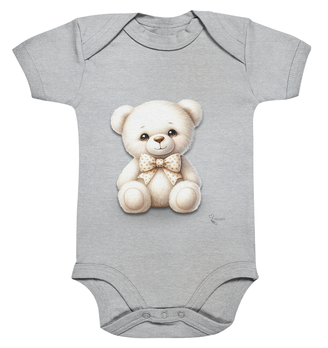 Bio Baumwoll Baby Bodysuite - großer flauschiger Teddybär