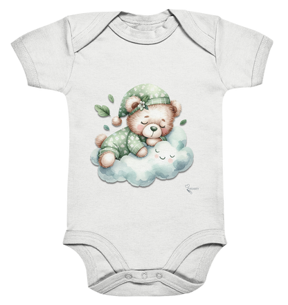 Bio Baumwoll Baby Bodysuite - schlafender Wald-Teddybär