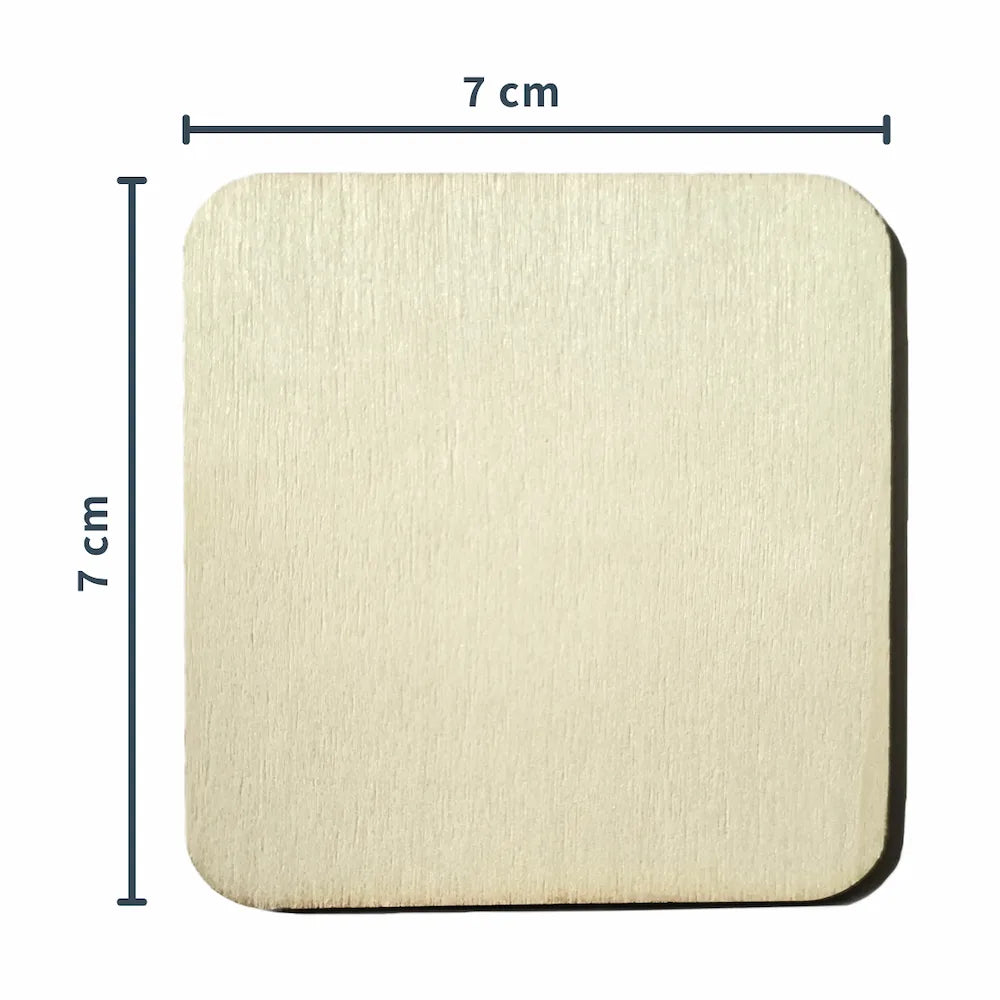 Holzplättchen-Holzbuchstaben klein Abmessung 7x7cm