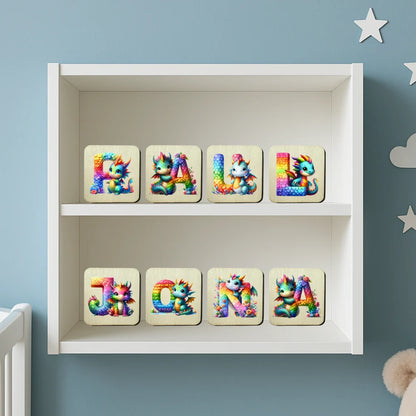 Holzbuchstaben Namensschild Jungen